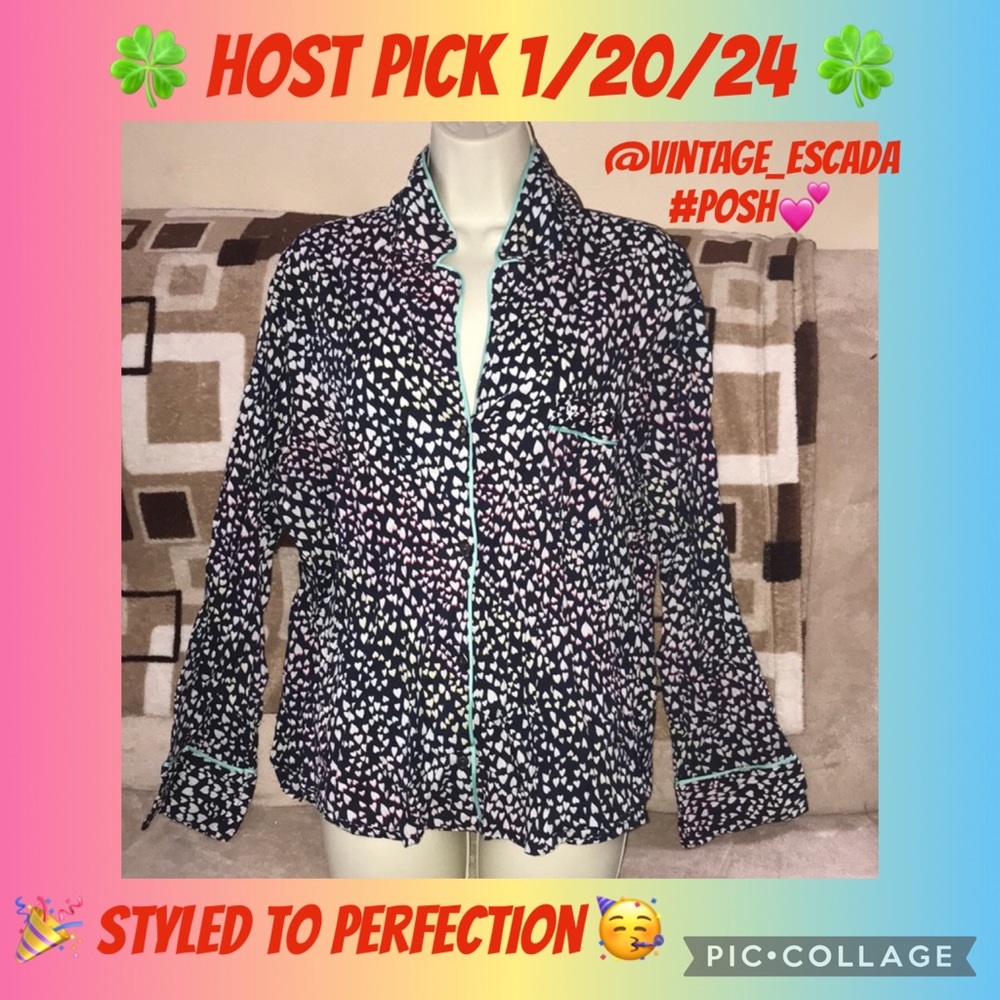 Victoria’s Secret sleepwear Large button down top 💕💗